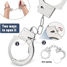 Police Costume Children Boy or Girl with Handcuffs, Accessories Including Hat, Badge, Walkie Talkie and Tie, Ideal for Children Police Costume for Men or Women