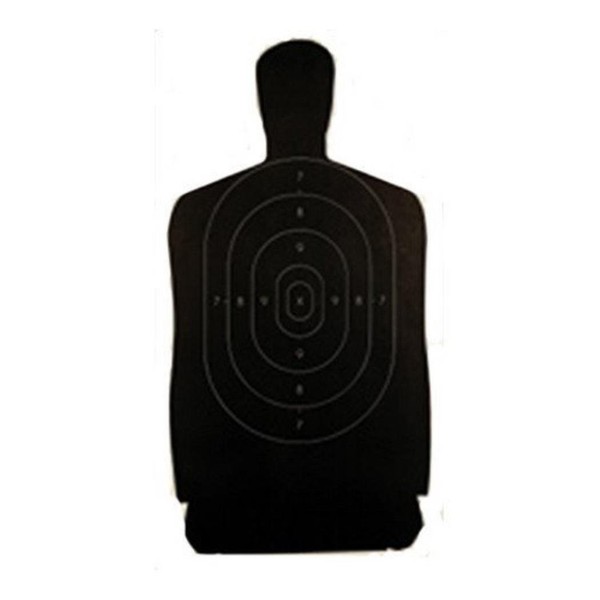 Champion Traps and Targets LE B27 Black Police Silhouette Target (Pack of 100) , 24" x 45"