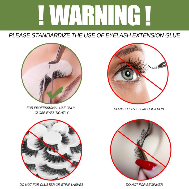 Extra Strong Eyelash Glue, Black Eyelash Glue for Eyelash Extensions
