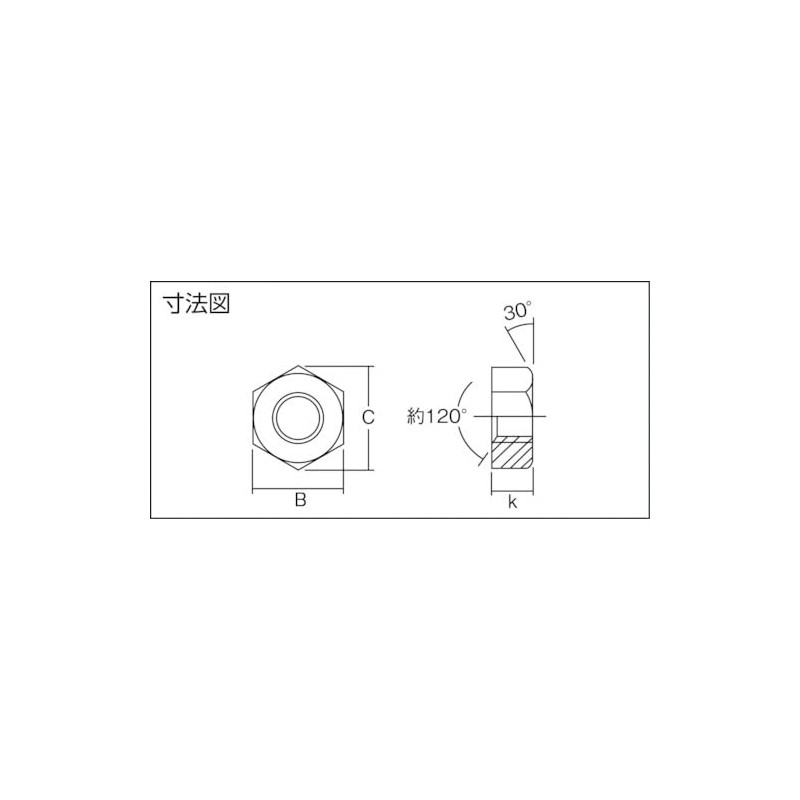 TRUSCO B25-0006 Hex Nuts, 1 Type, Stainless Steel, Size: M6