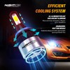 NIGHTEYE H11 Led Headlight Bulb 72W 9000LM,High Lumens LED Kit,6500K