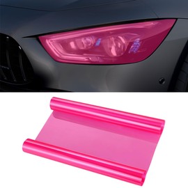 ZIMISI Self Adhesive Car Light Tint Film, 11.88×48 Inches Vinyl Wrap Protector Film, Color Shiny Chameleon Sticker, Auto Modification Cover for Headlight, Taillight, Fog & Brake Light (Pink)