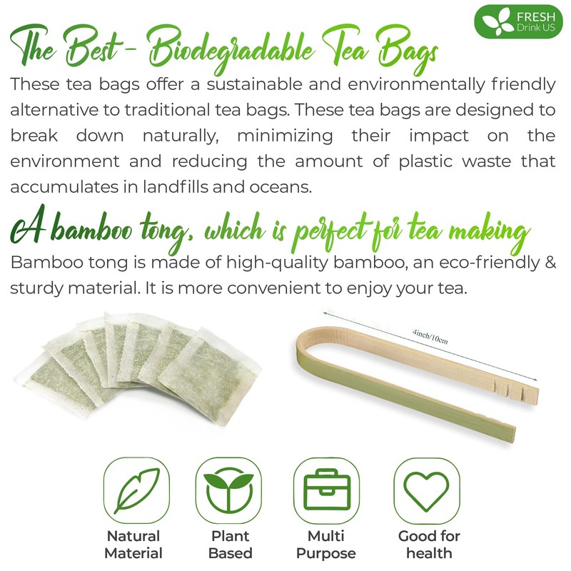 FreshDrinkUS, Premium 75 Parsley Leaf Tea Bags, 100% Natural &