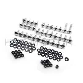 HONGK Silver Round Aluminum Fairing Bolt Kit Body 1999-2007 Suzuki Hayabusa GSXR 1300