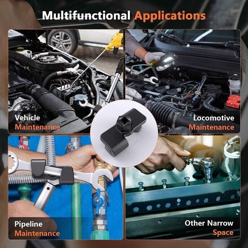 MIVES Universal Wrench Extender Adaptor, 1Pc 1/2 Inch Breaker Bar
