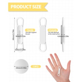 Aecsze 8 Pack Magnetic Pen Holder for Refrigerator, Silicone Magnetic Pen Holders for Whiteboards, Desk, Clipboard, Flexible Pencil Holder (Multi-Color)