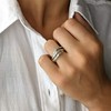 Silverly Womens 925 Sterling Silver Russian Style Wedding Interlocking Ring