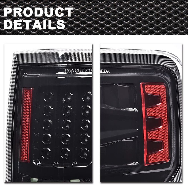CNNELL LED Tail Lights Assembly Rear lights Compatible with Ford