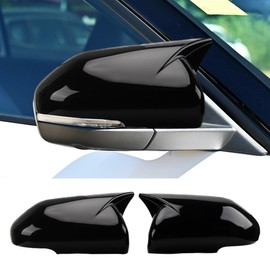 SAUWU 2Pcs Mirror Covers Car Side Mirror Caps Rearview Mirror Covers for Ford Explorer 2020 2021 2022 2023 2024 2025,Glossy Black