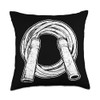 Jump Rope Illustration Simple Line Art Design Throw Pillow