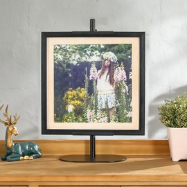 Easel Stand for Pictures, Adjustable Tabletop Easel for Picture Frame up to 17.5" H, Black Metal Easels Display Stands, Height Adjustable Table Art Painting Holder Easels, Suitable for Home Events