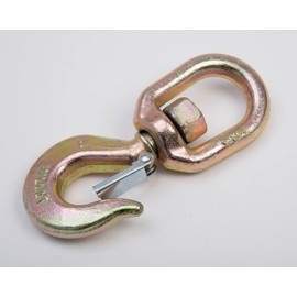 HI-GEAR 2 Ton Hoist Swivel Hooks for Lifting Chains, 4,400 Lbs Working Capacity, Heavy Duty Swivel Eye Hook, G70 Chain, 5/8’’ Safety Latch, for Rigging, Lifting & Overhead Applications, Pack of 10.