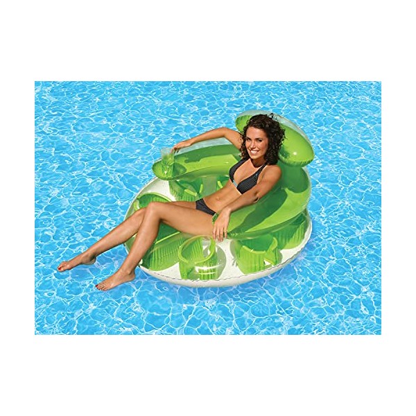 Poolmaster Water Pop Circular Swimming Pool Float Lounge, Green