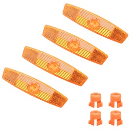 Lilaly 4 Pcs Bike Reflectors, Bicycle Night Safety Warning Bike Spoke Reflectors (Yellow)