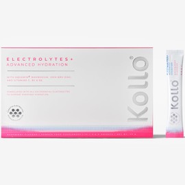 Kollo Electrolytes Powder, Advanced Hydration Electrolytes Zero Sugar, Raspberry Flavor with 800mg Himalayan Salt & Aquamin® Magnesium, 14 sachets, Informed Choice Certified