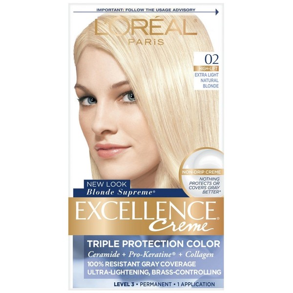L'Oreal Excellence Creme Blonde Supreme - 02 Extra Light Natural Blonde (Natural) 1 Each ( Pack of 3)