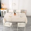 SUCHDECO Beige Tablecloth Linen Rectangular Tablecloth Washable Kitchen Tablecloth for