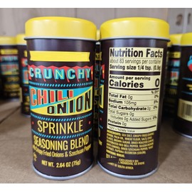 Trader Joe Crunchy Chili Onion Sprinkle Season Blend 2.64oz 75g (2 Tins)