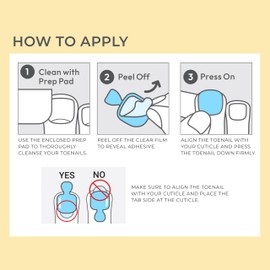 KISS imPRESS No Glue Pedi Press-On Nails, Toenails, 'Fruitful', Light Blue, Short Size, Squoval Shape, Includes 24 Nails, Prep Pad, Instructions Sheet, 1 Manicure Stick, 1 Mini File