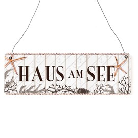 Interluxe Door Sign "Haus am See" – Door Sign Maritime Summer Sign Shabby Vintage Holiday House