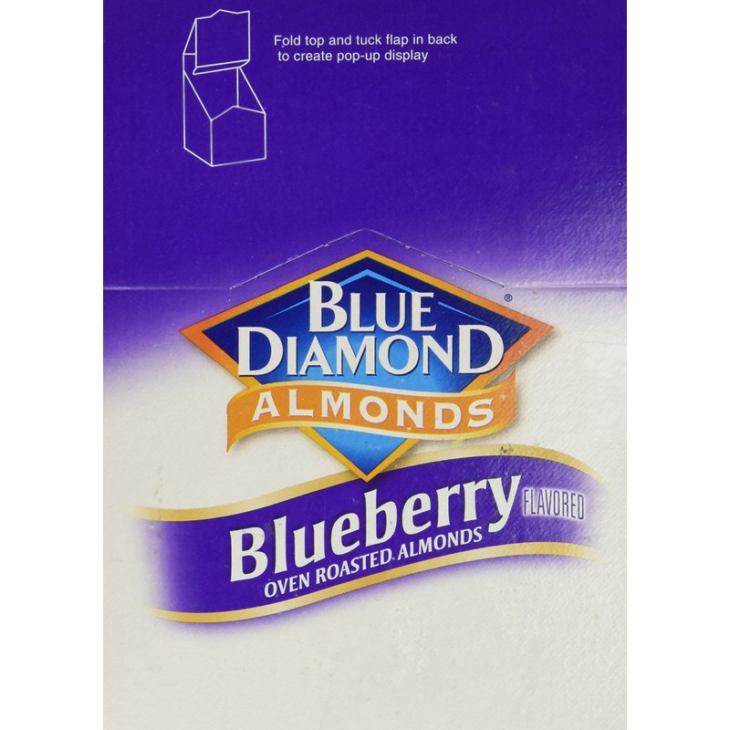 Blue Diamond Blueberry Flavored Almonds, 1.5 Ounce (Pack of 12)