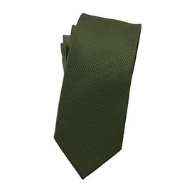 LEVAO Lovacely Solid Color Skinny Ties - Multiple Colors Formal Neckties Olive Green 6cm