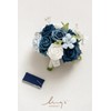Ling's Moment Dsuty Blue Bridal Bouquet for Bride, Navy Blue