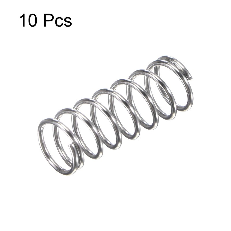 TA-VIGOR 10Pcs Extended Compressed Springs, 8mm OD,0.8mm Wire Size,20mm Length
