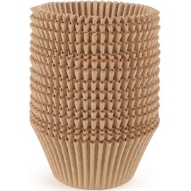 Caperci Natural Jumbo Cupcake Liners Large Baking Cups, Odorless, Food Safe Grease-Proof Papers (150-Count)