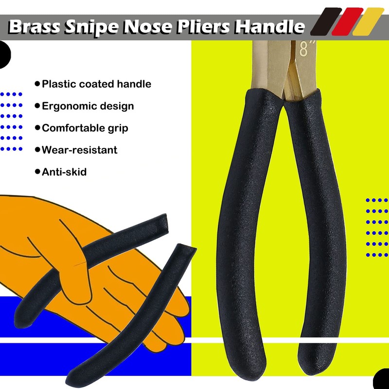 WEDO 2-Piece Brass Pliers Set - 8" Bent & 45-Degree