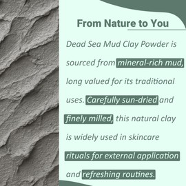 minature Dead Sea Mud Powder | 227g(8 oz)(0.5 lb) | 100% Pure Natural Mineral Rich Cleansing & Detox Mask| For Face, Body & Spa Care