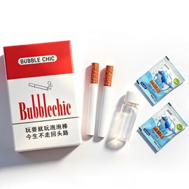 Bubble Cigarette Pack – Realistic Fake Cigarette Bubble Blower, Mini Cigarette Bubbles Maker for Stress Relief, Fun Party Gift for Adults