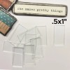 1/2"x1" Rectangles Clear Flat Glass (.5 x 1 inch) |
