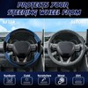 Soft Leather Steering Wheel Cover with Breathable Design and Anti-Slip