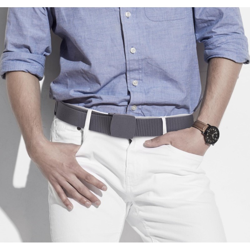 Justay Comf Men's Nylon Canvas Belt for Men, Belt Continuously