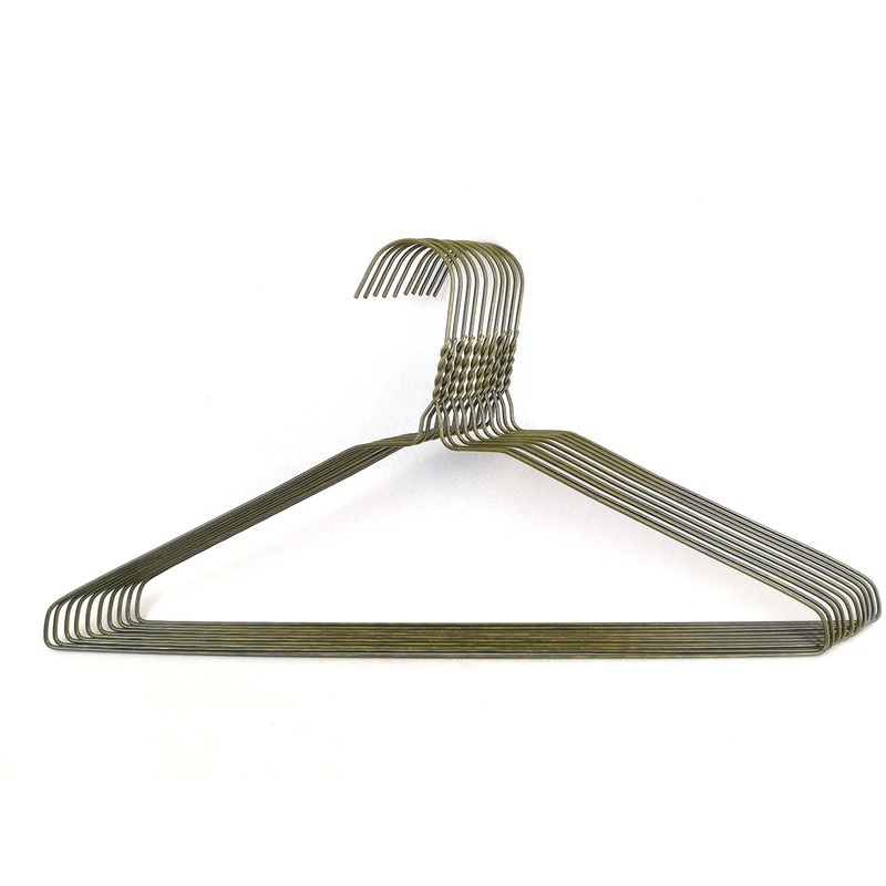 DODIN HOME 10 Bronze Wire Hangers Space Saving Metal Coat