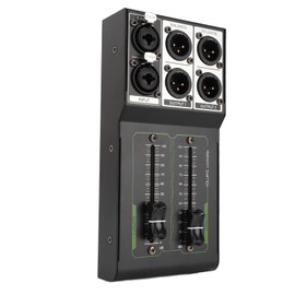 Passive Volume Controller, No Clutter Input Output Sound Quality No Loss Mixer Volume Adjustment Controller, Lossless 1 in 2 Out Accurate Stereo Volume Controller for Studio