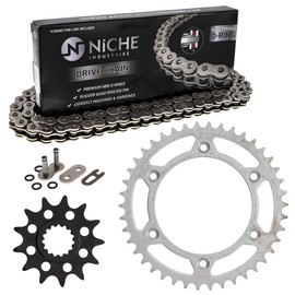 NICHE Drive Sprocket Chain Combo for KTM 250 EXC Six Days 300 EXC-E Front 13 Rear 42 Tooth 520V O-Ring 118 Links