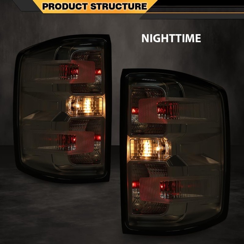 CNNELL Rear Tail Light Assembly Clear Euro Compatible With 2016-2019