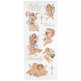 Stickabilities Heavenly Angels Foil Stickers for Journaling, Scrapbooking, Cardmaking, Arts & Crafts - 11 Pieces