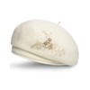 Dahlia Women's Winter Hat - Wool Blend, Hand Beaded, Elegant