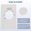 QCG White Double Pole Line Volt Thermostat Cover with Knob,
