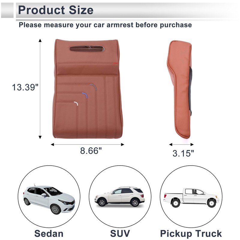 X AUTOHAUX Car Center Console Cover Car Armrest Cover with