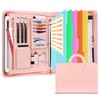 Leathario 3-Ring Portfolio Binder, Includes 5 Folder Index Dividers, 13