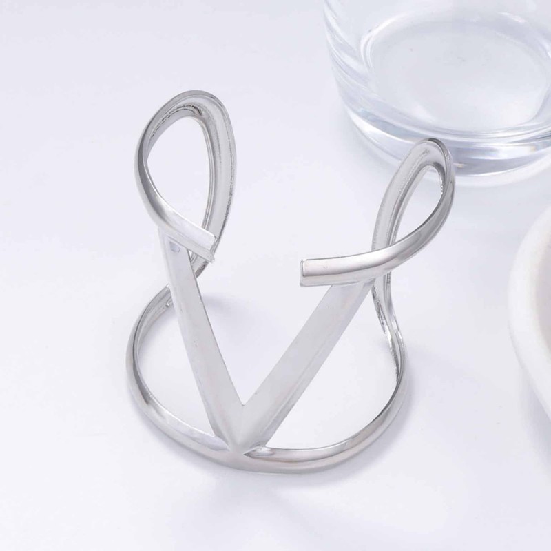 YTDYTD Metal V Cuff Bracelet Women - Hollow Bangle Punk