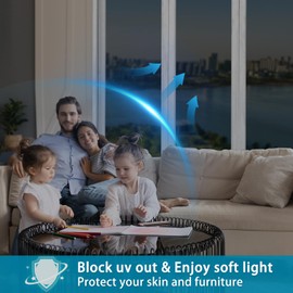 Lmlpt One Way Privacy Window Film See Out Not in Sun Blocking Windows Tint for Home Heat Control Dark Glass Tinting Films Self-Adhesive Anti UV Mirror Door Coverings Sticker,Magic Black,29.5X196.85in