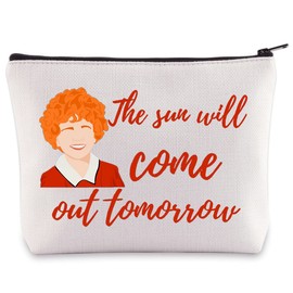 BWWKTOP Annie The Musical Cosmetic Makeup Bag Annie Fans Gift The Sun Will Come Out Tomorrow Musical Makeup Zipper Pouch Bag Broadway Musical Merchandise (sun will come)