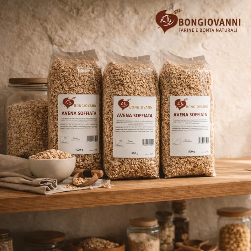 BONGIOVANNI FARINE E BONTA' NATURALI Avena Soffiata Bio, Ideale per