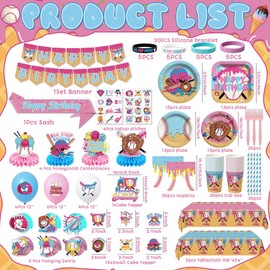 221Pcs Baseball Ice Cream Drip Plates Tableware Set (Serves 26)