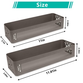 Sedesbon 2 Pack Spice Rack, Strong Magnetic Spice Rack, Magnetic Seasoning Rack for Refrigerators, Ovens and Washing Machines, Metallic Brown